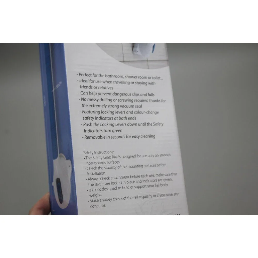 Bathroom Suction Grab Rail Handle Disability Shower Safety Support Hand II-225
